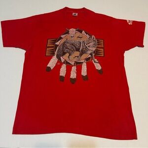 Vintage Wolf Native American Nature 1999 Shirt